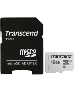 Transcend 16 GB Micro Memory Card, Compatible with Samsung Galaxy S4 Mini Cell Phone Memory Card 16GB microSDHC Memory Card with SD Adapter